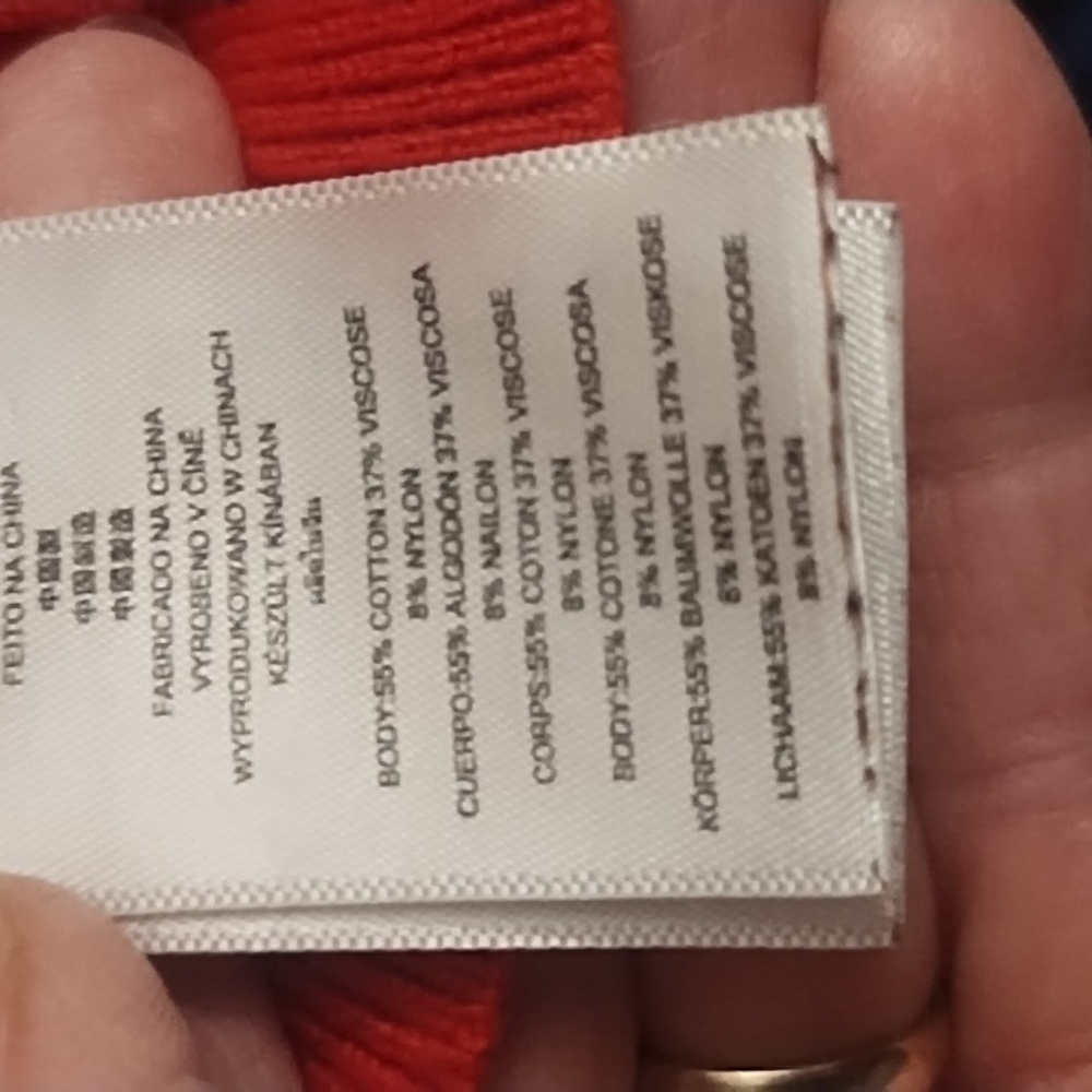 Michael Kors Vibrant Red Cardigan with Gold Accents - Picture 5 of 6